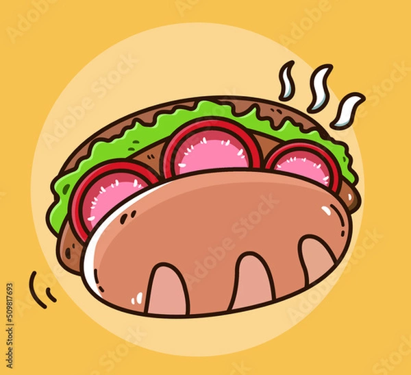 Obraz Fastfood Sandwich Vector
