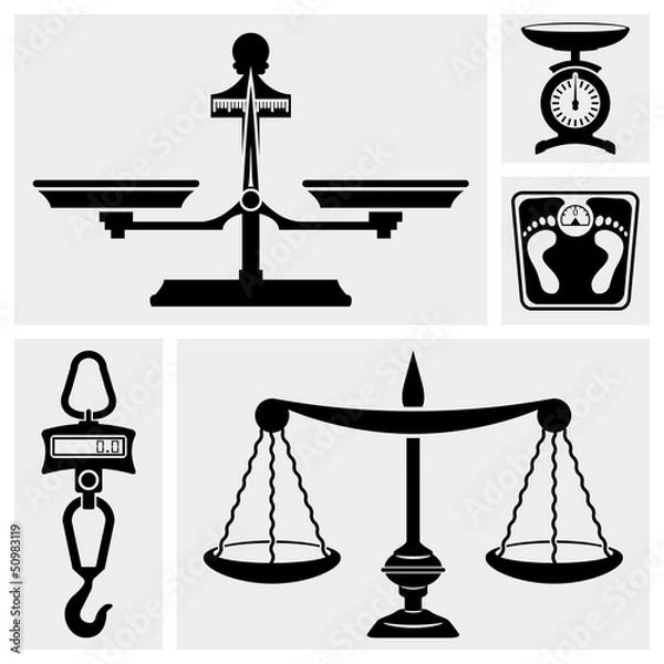 Fototapeta Scale icon. Bathroom Weight Scale.Hook scale.