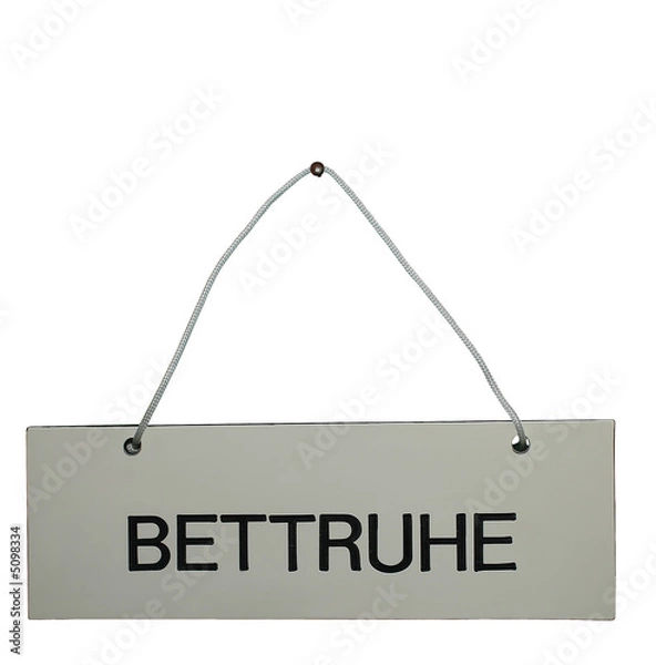 Obraz Schild Bettruhe