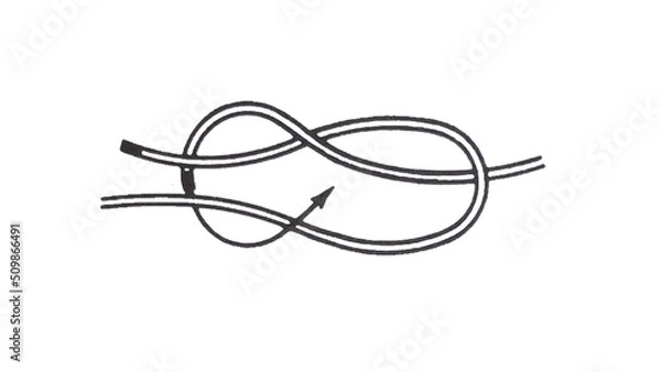 Fototapeta Nó de oito singelo numa mãozinha