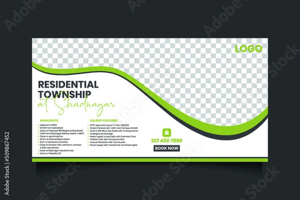 Fototapeta real state post design set 