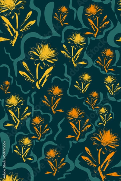 Obraz Seamless Floral Pattern Design 7