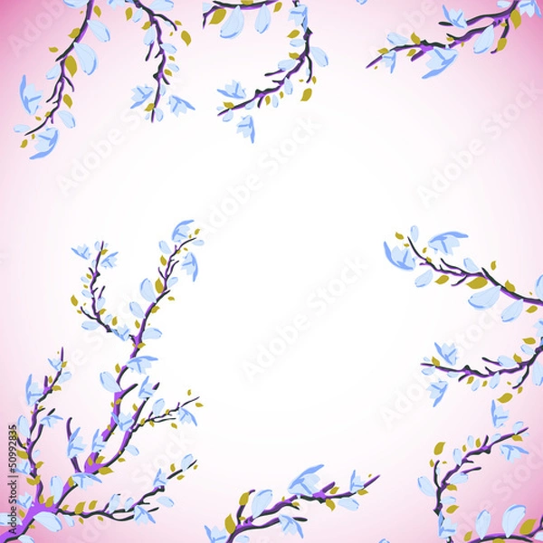 Fototapeta vector cherry flowers