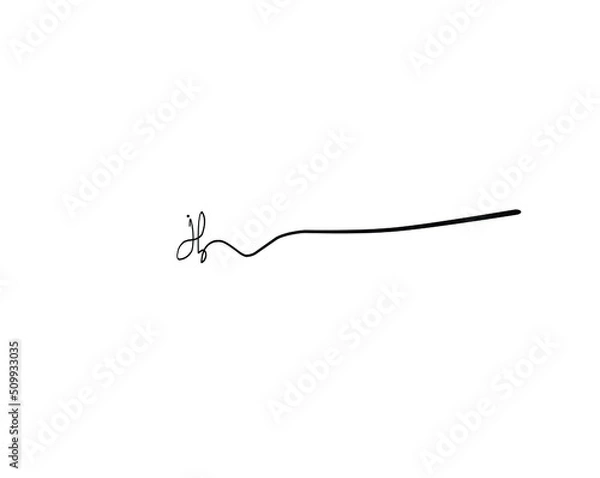 Fototapeta jb initial handwriting logo vector