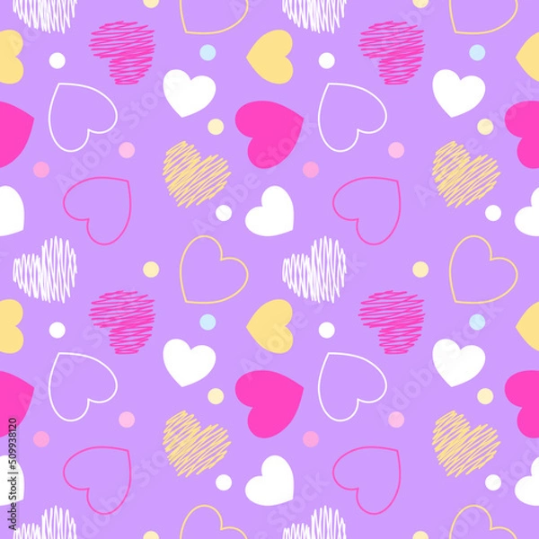 Fototapeta seamless pattern with hearts