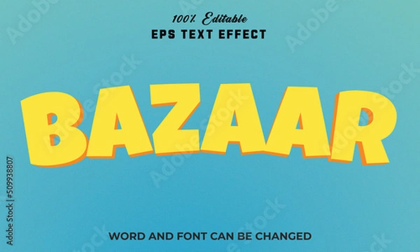 Fototapeta Bazaar Editable 3d Text Effect Style Premium,