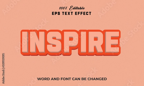 Fototapeta Inspire Editable 3d Text Effect Style Premium,