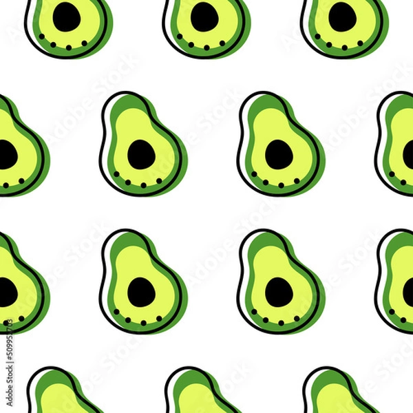 Obraz Seamless pattern with avocado.
