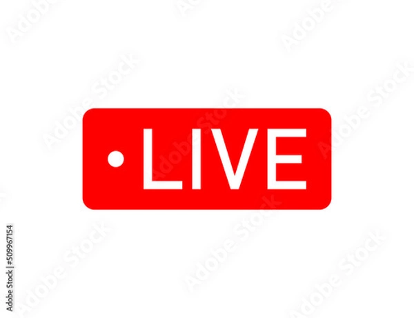 Obraz Live Stream sign, emblem, logo. Vector Illustration.
