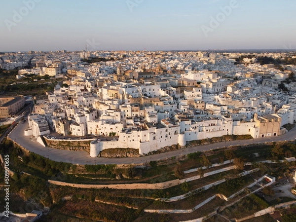 Fototapeta Aerial view of Ostuni 