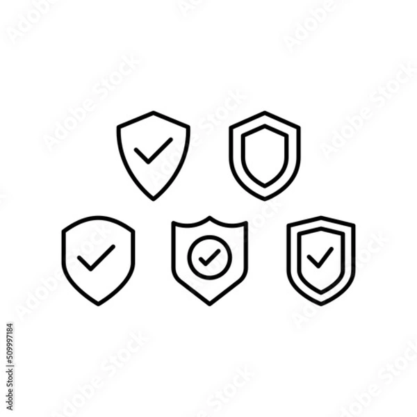 Fototapeta Safety Icon Set Vector Symbol Design Illustration