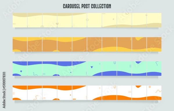 Fototapeta Instagram and social media carousel post collection