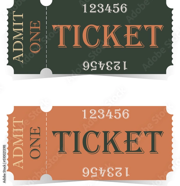 Obraz set of ticket