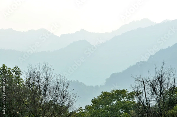 Fototapeta clouds over the mountains