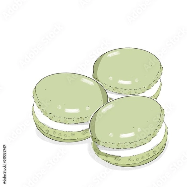 Fototapeta 抹茶マカロン