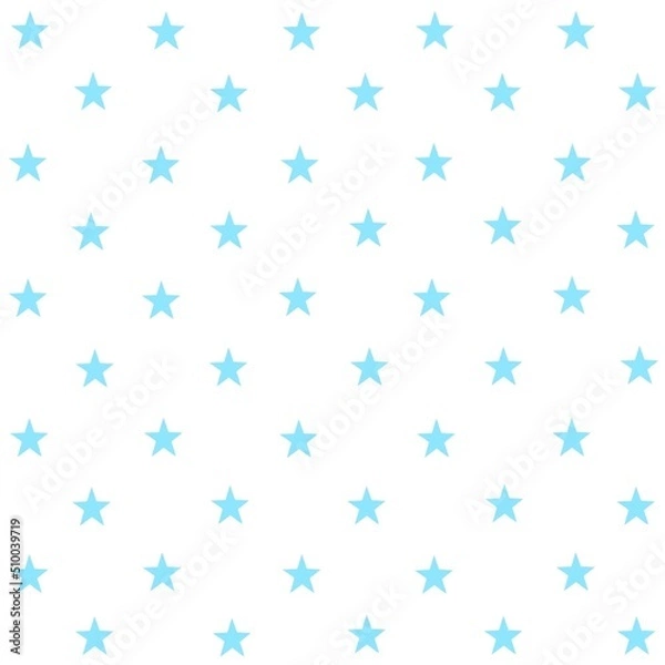Fototapeta Blue star pattern on white background.