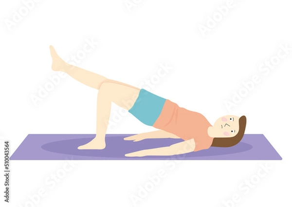 Fototapeta ヒップリフトをするダイエット中の女性