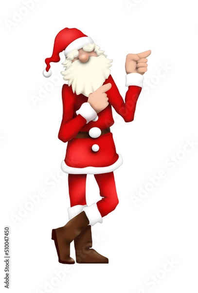 Obraz クリスマス　紹介するサンタクロース