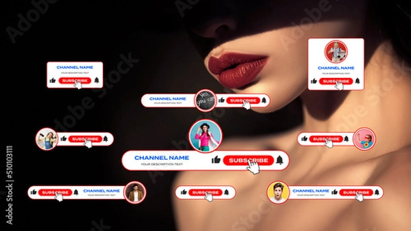 Fototapeta Subscribe Button Overlays