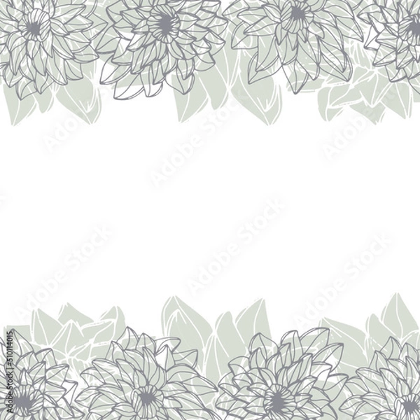 Obraz Square Green Floral Rame kocham cię