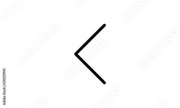 Fototapeta back icon vector simple minimalist with white background