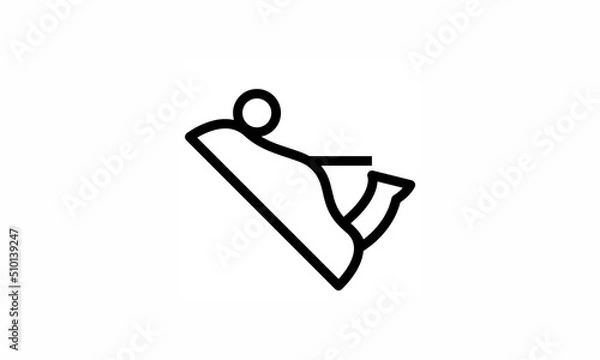 Obraz hand plane icon vector simple outline style with white background