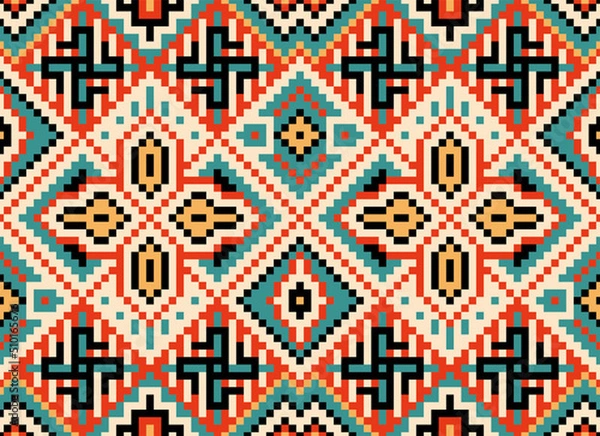 Fototapeta ethnic seamless geometric pattern