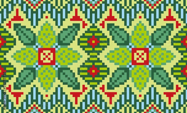 Fototapeta seamless flowers pattern