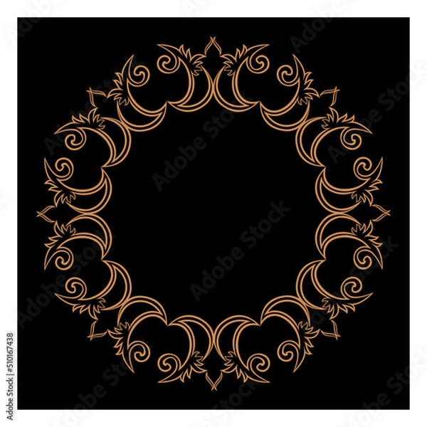Fototapeta Vintage vector frame with floral elements for design of monograms, invitations, frames, menus, labels and websites, graphic elements for design of catalogs and photos, mirrors, brochures of cafes, bou