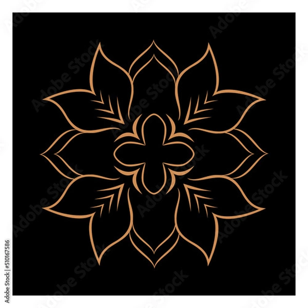 Obraz Amazing vector mandalas in different themes in oriental and western style for luxury logos, designs and coloring books