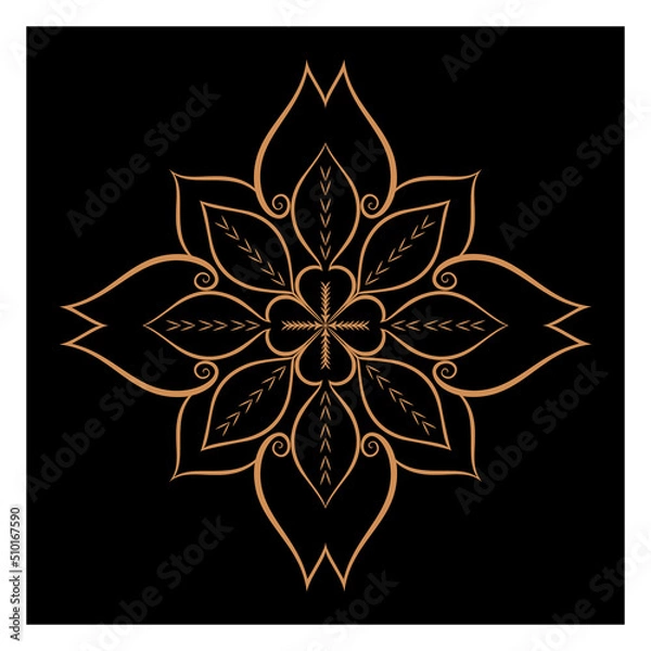 Obraz Amazing vector mandalas in different themes in oriental and western style for luxury logos, designs and coloring books