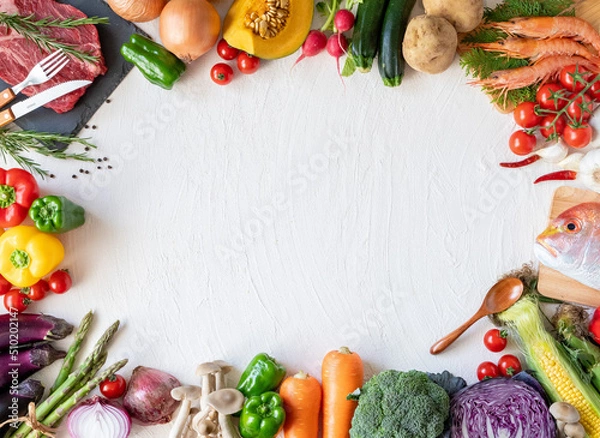 Obraz たくさんの新鮮な食材