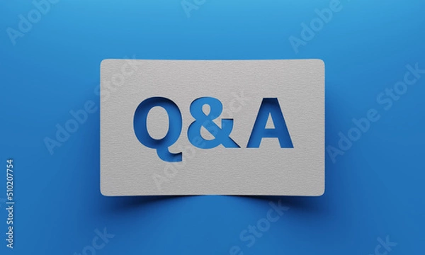 Fototapeta question and answer speech bubble. question and answer message for card
