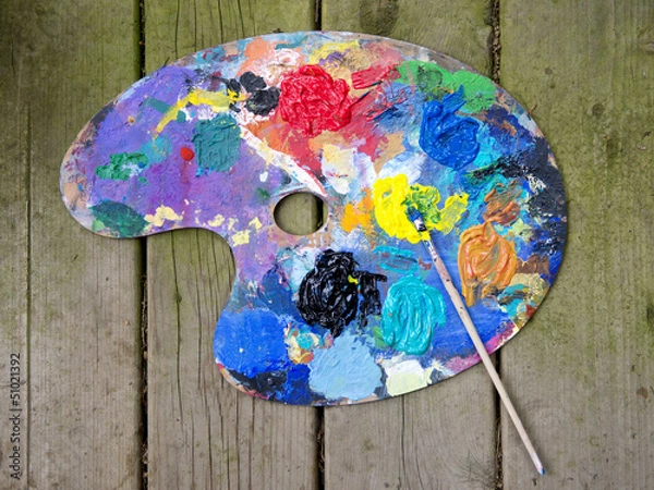Obraz Artists Pallet and Brush