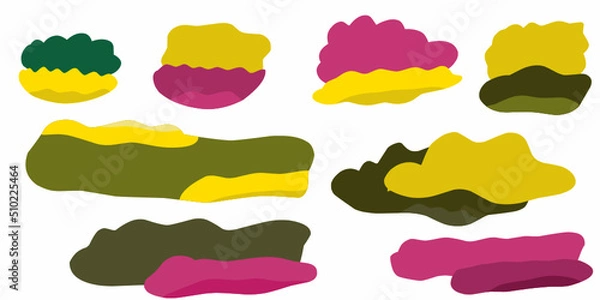Obraz Colorful cloud lower third svg for video or graphic design