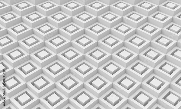 Fototapeta 3d abstract seamless pattern background. white background. 3d render background