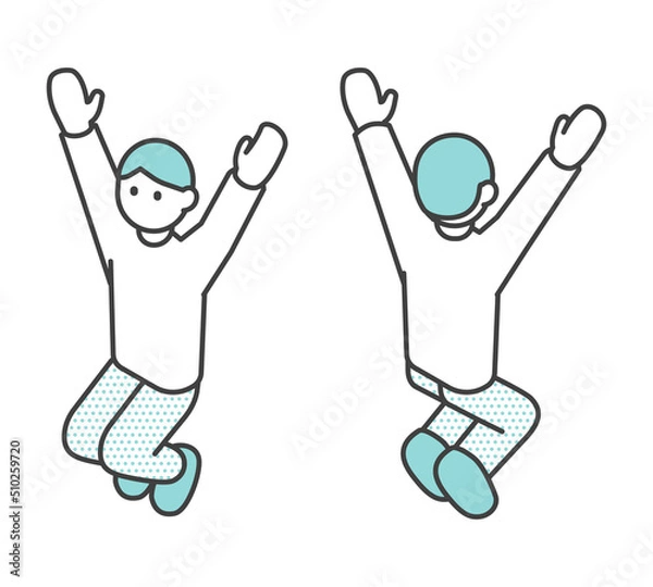 Obraz アイソメの全身イラスト素材