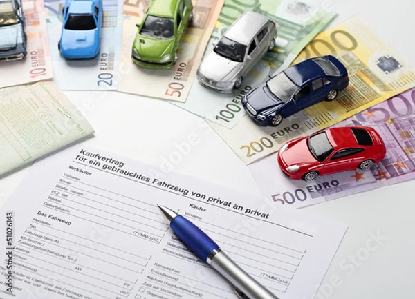 Obraz Auto Kaufvertrag