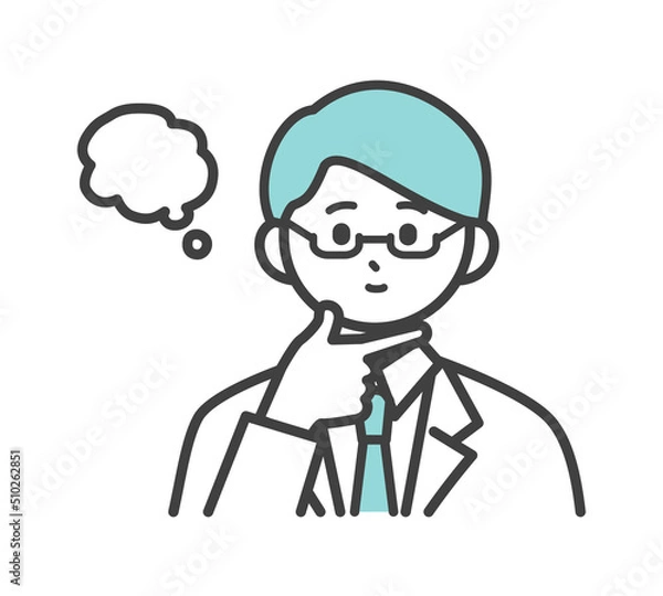 Obraz 医療従事者の表情とジェスチャーのイラスト素材