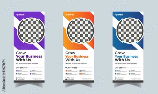 Obraz Corporate and Business roll-up banner and standee business banner design template
