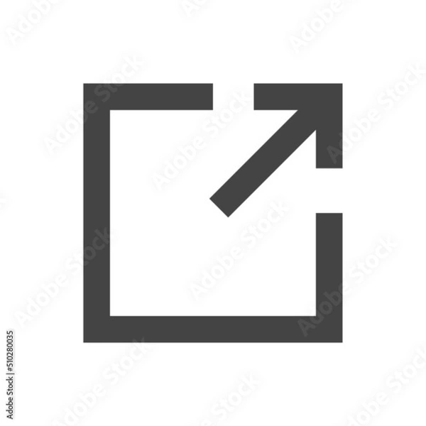 Fototapeta Vector icon open new window on white isolated background. Layers grouped for easy editing illustration. For your design.