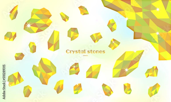 Obraz クリスタルな石セット_トパーズ	