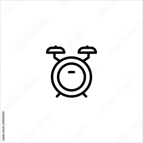 Fototapeta Drum and drumstick vector icon. Flat sign for mobile concept and web design. Drum musical instrument glyph icon. Symbol, logo illustration. Vector graphics