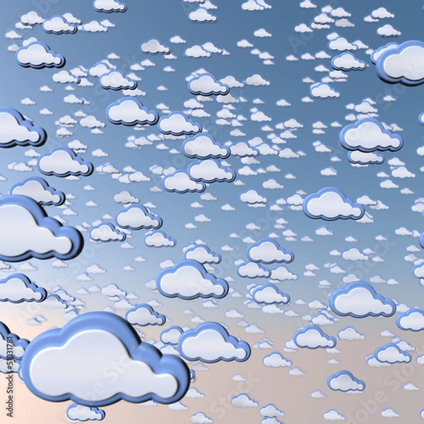 Obraz Cartoon cloud background