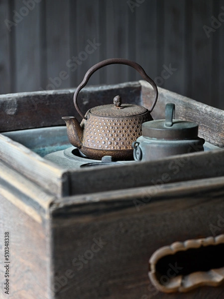 Obraz アンティークな鉄瓶