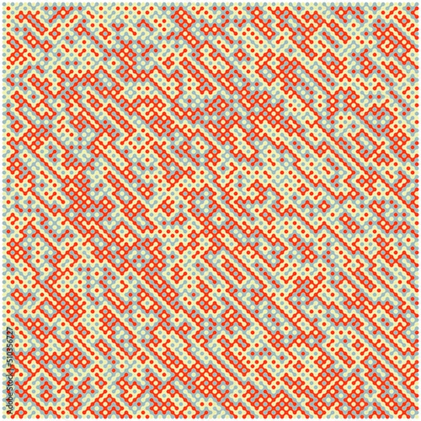 Fototapeta Multicolor truchet tiling connections illustration