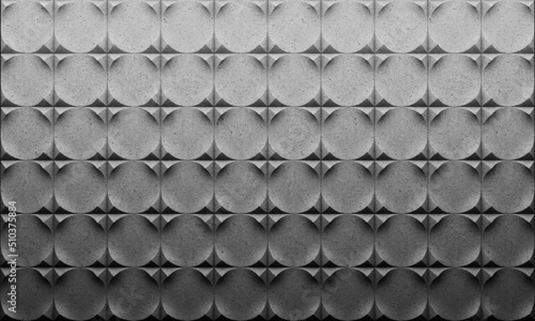Obraz 3d seamless geometric background. 3d render background. architecture concrete texture