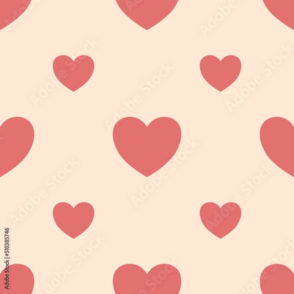 Fototapeta seamless pattern background with hearts, Valentine and love concept