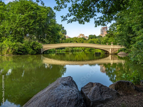 Fototapeta Bow bridge in late spring