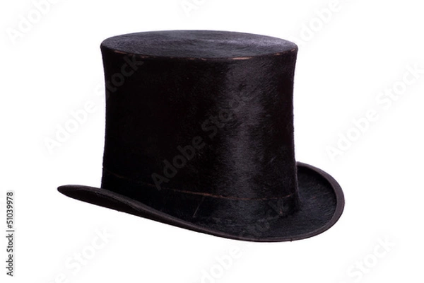 Obraz Bardzo stary kapelusz na białym